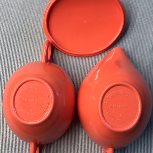 Vintage Melmac Coral Cream and Sugar - Picture 5 of 5